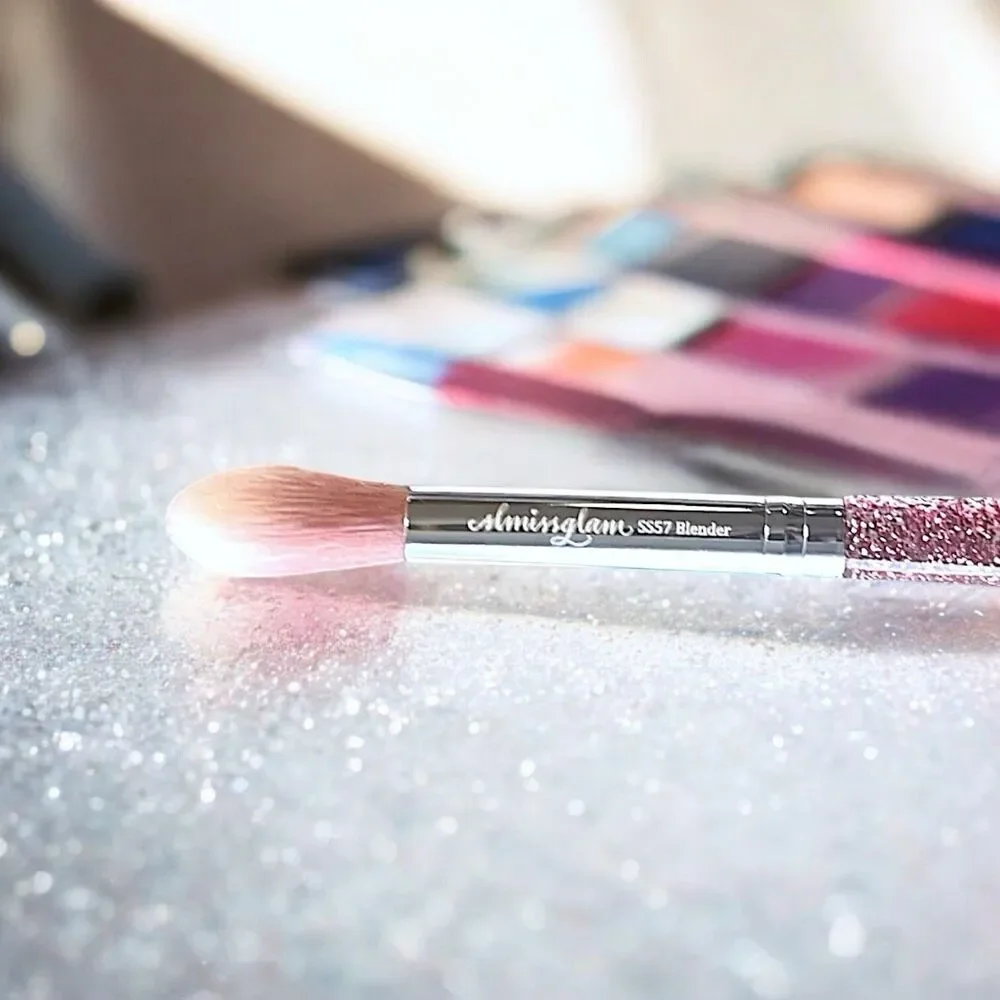 SLMissGlam SS57 Blender Blending Pink Glitter Eyeshadow Makeup Brush New No Box